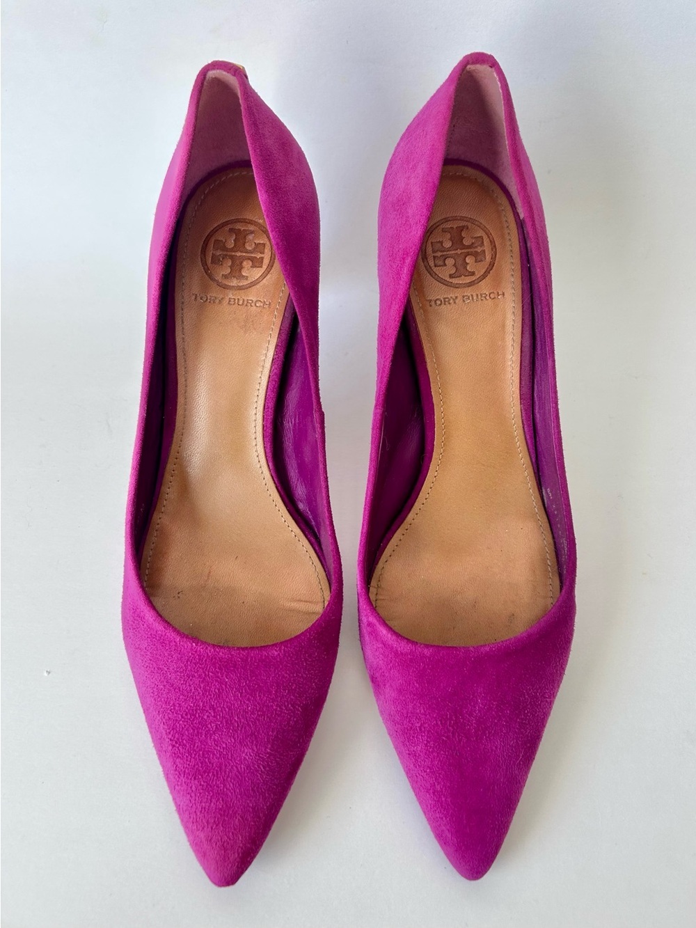Tory Burch Purple Suede High Heel Pumps Size 8.5 - Picture 5 of 10